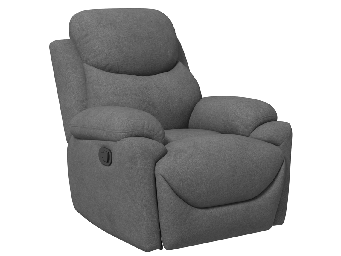 Poltrona Relax, Cadeira De Tv Com Função Reclinável, Assento De Descanso Estofado Em Linho, Poltrona Para Quarto, Cinza.