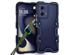 Capa Para Celular Motorola Edge 60 Pro Com Design De Gatilho, Estrutura Metálica Vazada E Cordão.