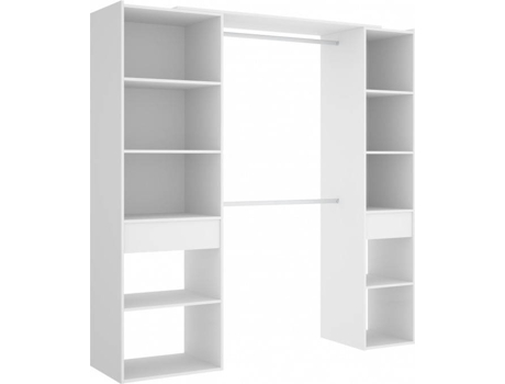 Roupeiro  SUIT 03K14143 Branco (Madeira e Metal - 203 x 200 x 50 cm)