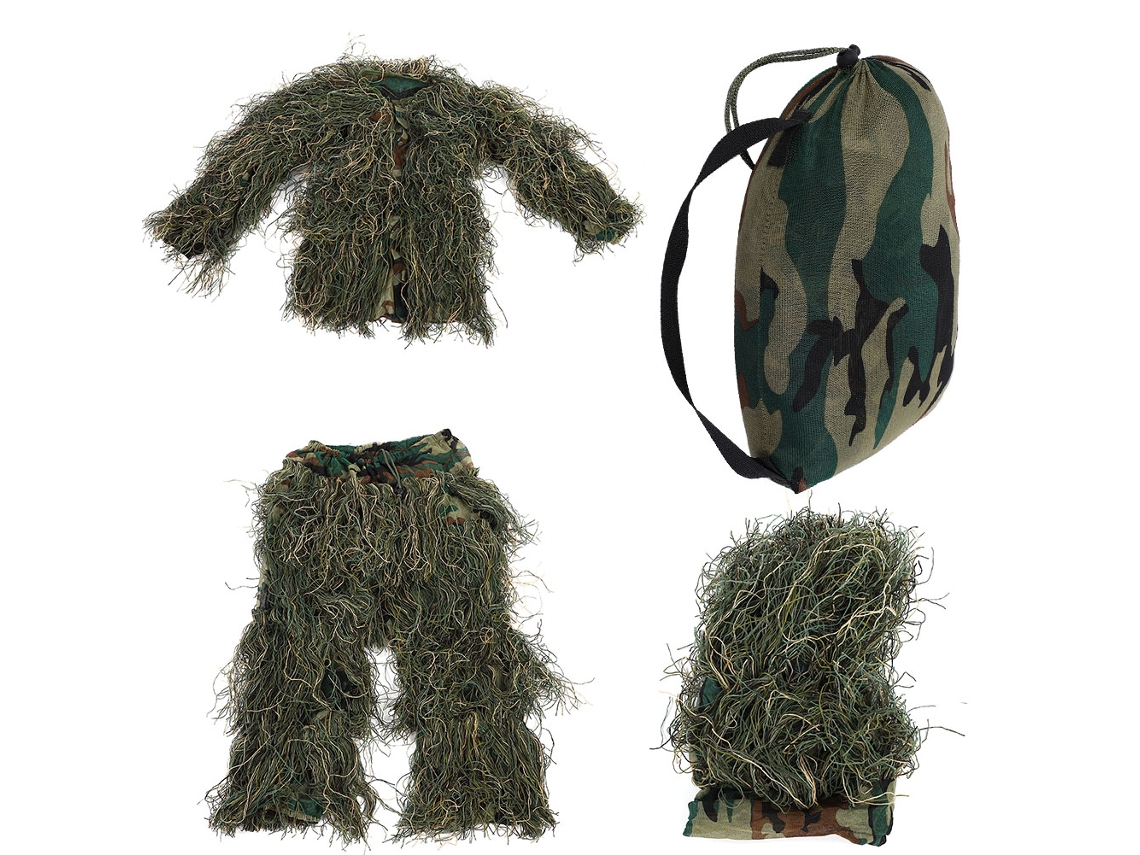 Traje Infantil Camuflagem Selva Menina