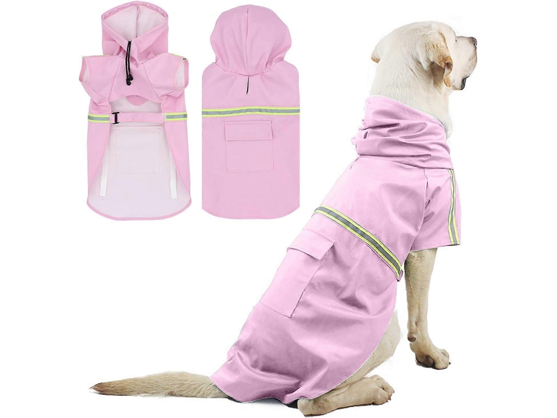 Capa De Chuva Canina, Com Capuz, Impermeável, Em Pu