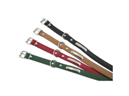 Collar perro liso c/placa 50cm