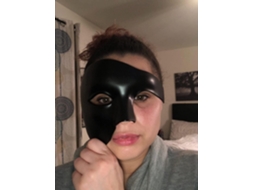 Máscara De Baile De Máscaras Vintage Fantasma Da Ópera Traje De Um Olho E Meio Rosto, Prata Esterlina