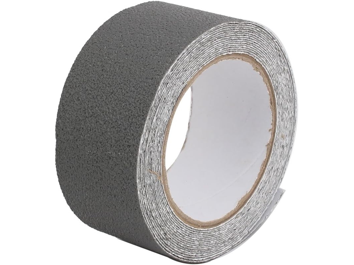 Fita Adesiva Antiderrapante Peva de 5 Cm X M para Uso Interno/externo Cinza CHABERLU