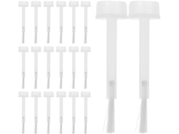 250 pinças de reposição para Liquid Nails, em plástico branco com cerdas sólidas.
