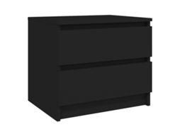 Bed Cabinet, Bed Cabinets Vidaxl Preto Madeira Processada (n/a)