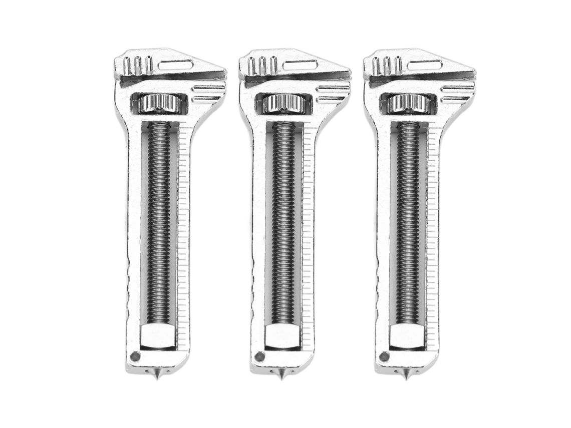 3pcs Chave Multifuncional Mini Ajustável com Abre Latinhas para Acampamento Caminhada Mochilão | S/MARCA