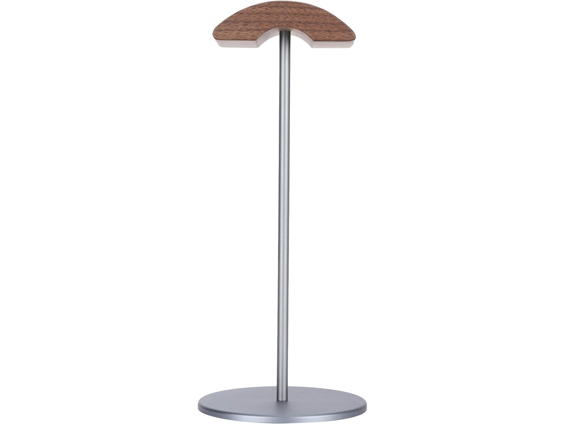 Support De Support De Casque, D'écouteur À Double Surface Incurvée En Alliage D'aluminium En Bois De Noyer