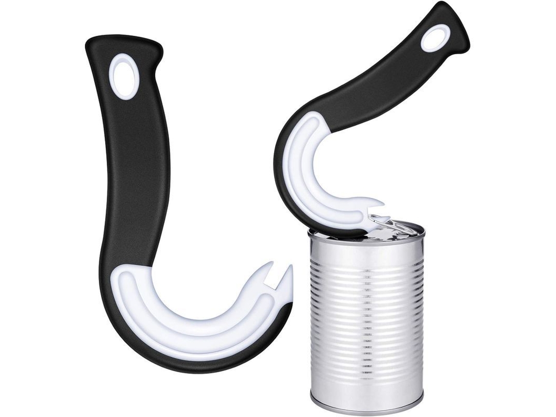 Abridores De Latas De Anillo Fácil De Abrir Manual Para Cocina, Plástico Y Caucho Resistente, 15x9x0.8 Cm