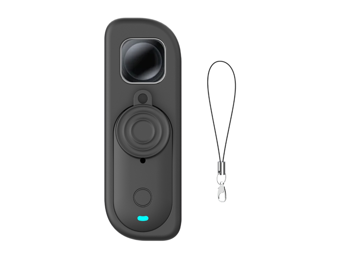 Capa De Silicone Protetora Para Insta360 Go3s ,com Tampa De Lente Inclusa Preto Panoona