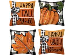 Fronhas Decorativas De Outono, Conjunto De 4 Capas De Almofada |