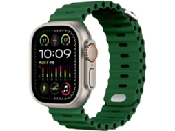 Pulseira ORYSIN Ocean Waves para Apple Watch Series 7 41mm, design verde, resistente e elegante.