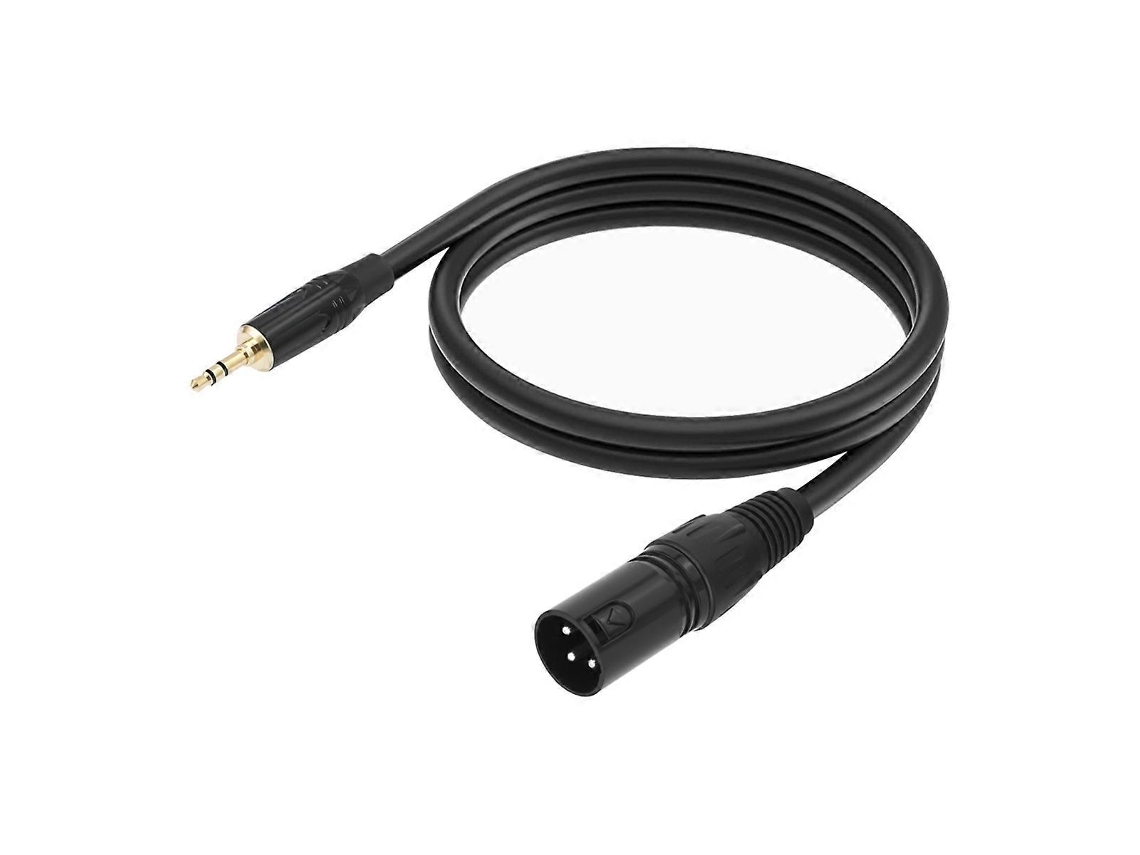 Cabo Adaptador de 3,5 Mm para Xlr Balanceado, Mini Jack Trs Estéreo 1/8" Áudio Macho 3 Pinos Microfone, 100 Cm Perfeito AQUAFORGE