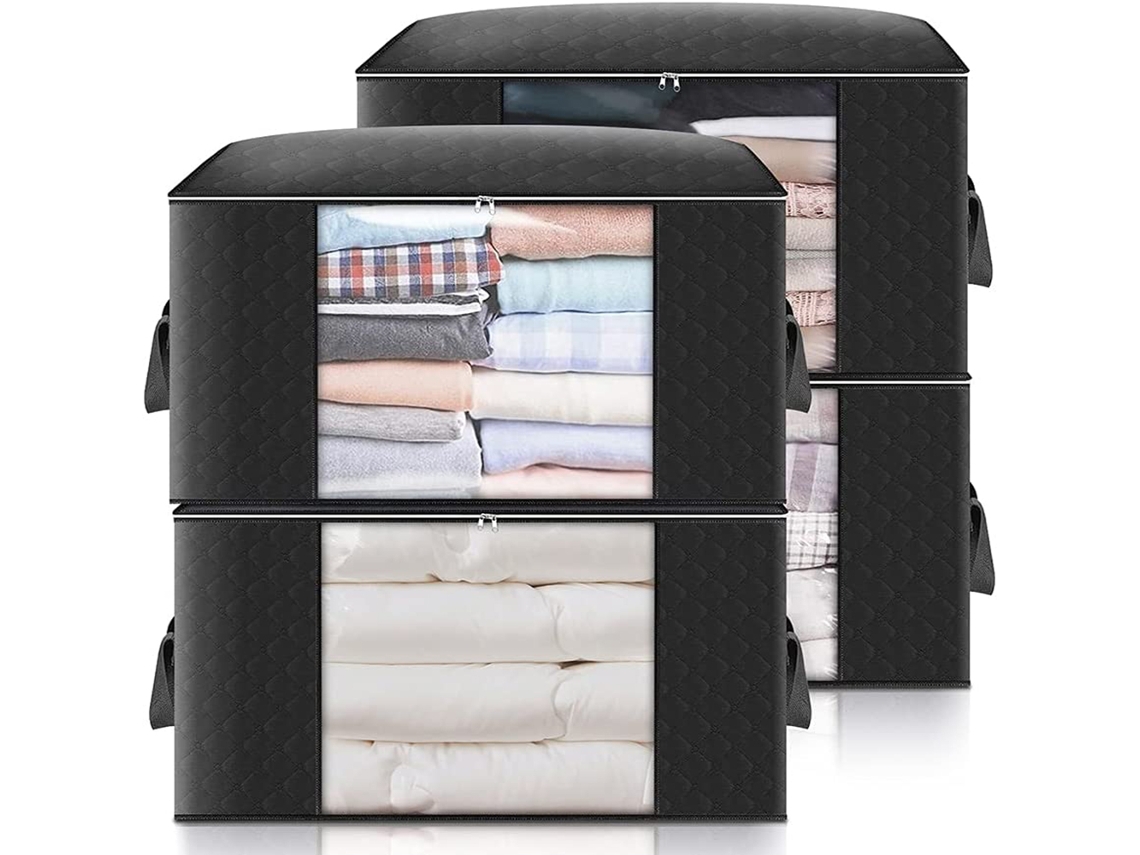Organizadores De Guarda-roupa Com Alças Reforçadas, Sacos De Armazenamento Em Tecido Não Tecido