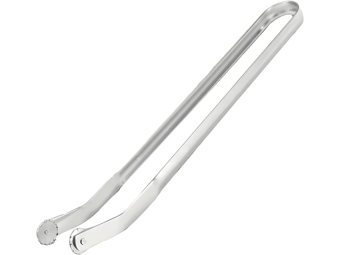 Pinça Para Churrasco Com Cabo Longo De 38cm Em Aço Inoxidável Giratória Grelhar Bifes, Carnes E Legumes, Com Pegada
