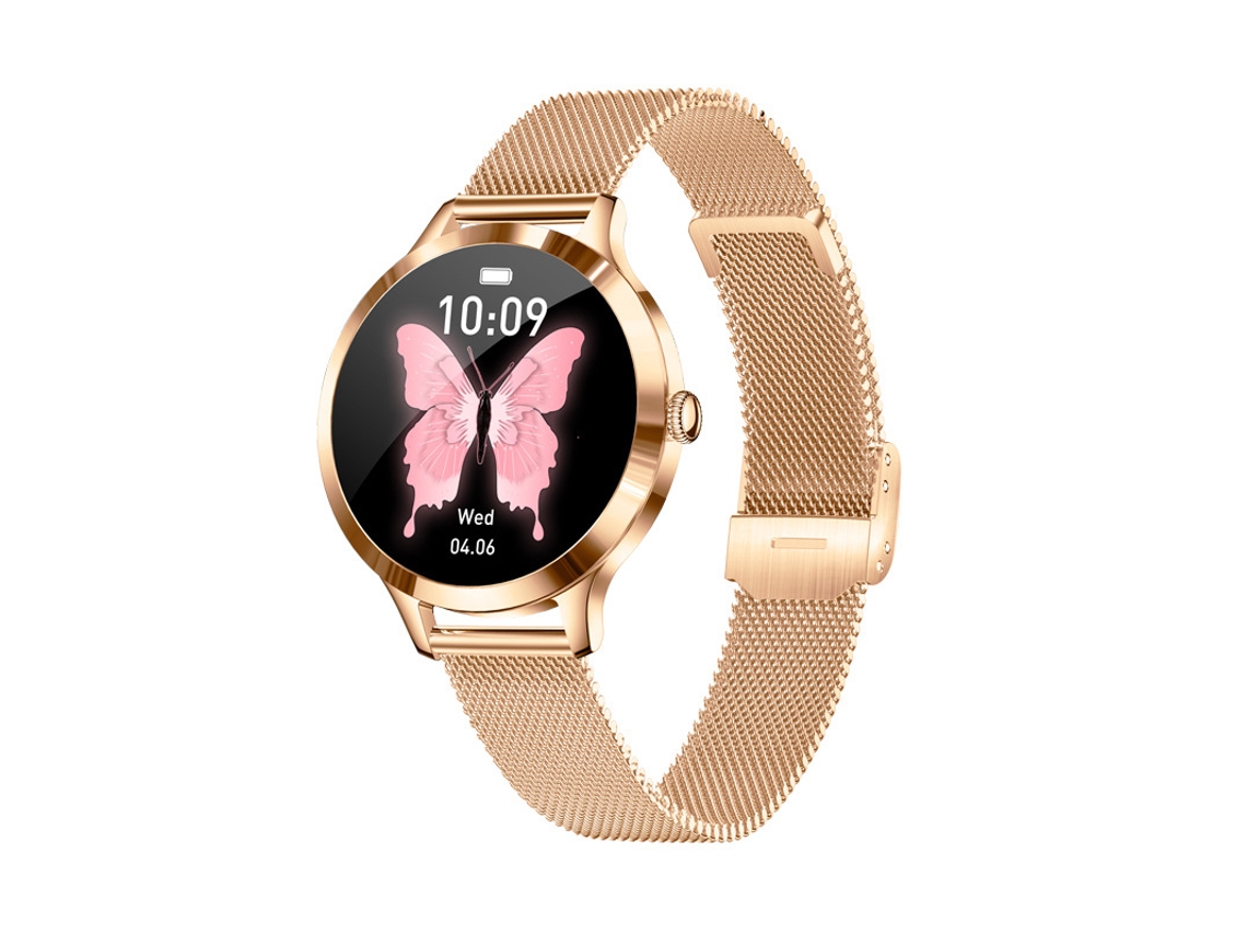 Smartwatch Feminino Yizhood 35mm Amoled Design Luxo Metal Spo2 (ouro)