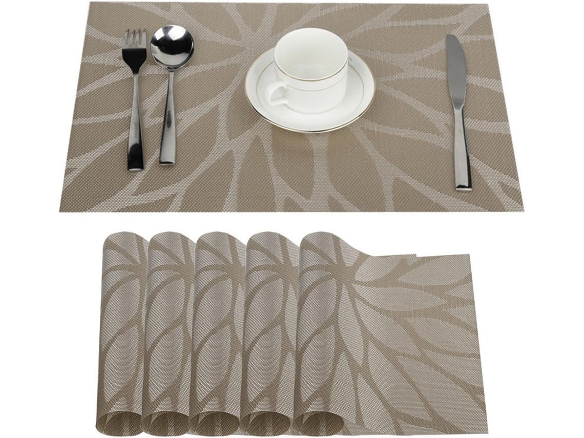 Conjunto De 6 Jogos Americanos - 30x45cm - Antiderrapantes Laváveis - Pvc Resistente Ao Calor - Para Cozinha