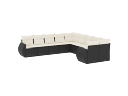 Garden Sofa Set, Garden Sofa Sets Vidaxl Preto Rattan / Vime (n/a)