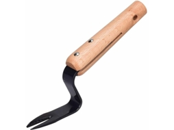 Capinador manual AQUAFORGE, de aço carbono com cabo de madeira para remoção rápida de ervas
