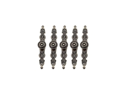 Conjunto De 5 Puxadores Para Portas Armário Estilo Vintage Retrô, Na Cor Bronze, Para Móveis Antigos, Estantes, Cômodas, Armários E Gavetas. Klb