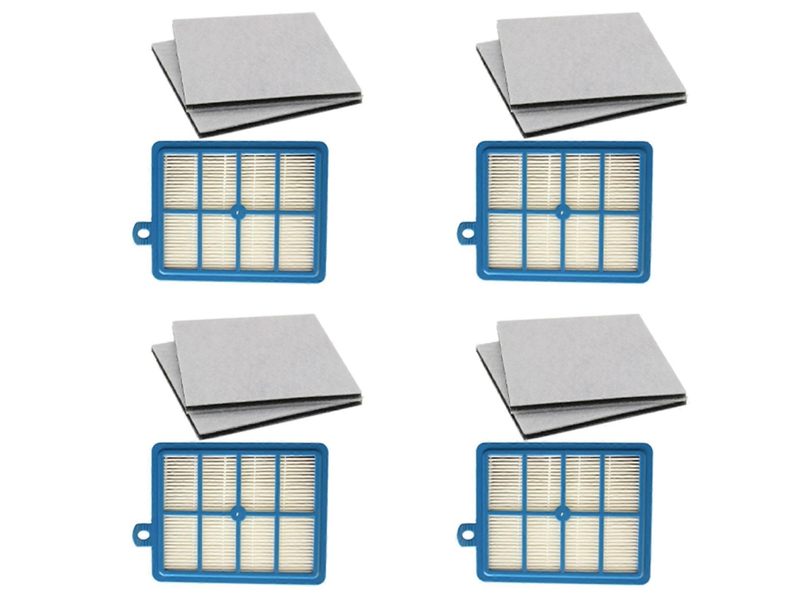 4pcs HEPA + 8pcs Motor Cotton Filters For Philips Electrolux AEG