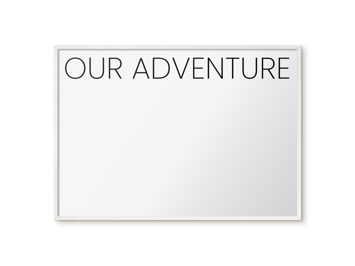 Magnetic Glass Board Our Adventure For The Hall Espelharte (100x70 Cm)