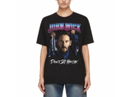 Rockinstone John Wick Shiny Lighting No Gun Black Adult T-shirt Size:s