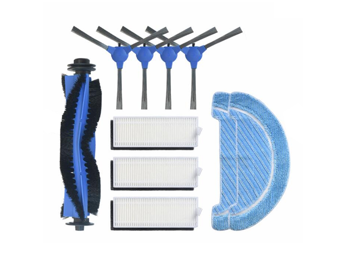 Ad-escova lateral filtro hepa pano mop para cocotec conga 1090 robô aspirador de pó peças acessórios kit de substituição