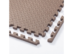 Tapete de salto Chrui - 8 peças de espuma EVA de 30x30cm, 10mm de espessura - Marrom escuro