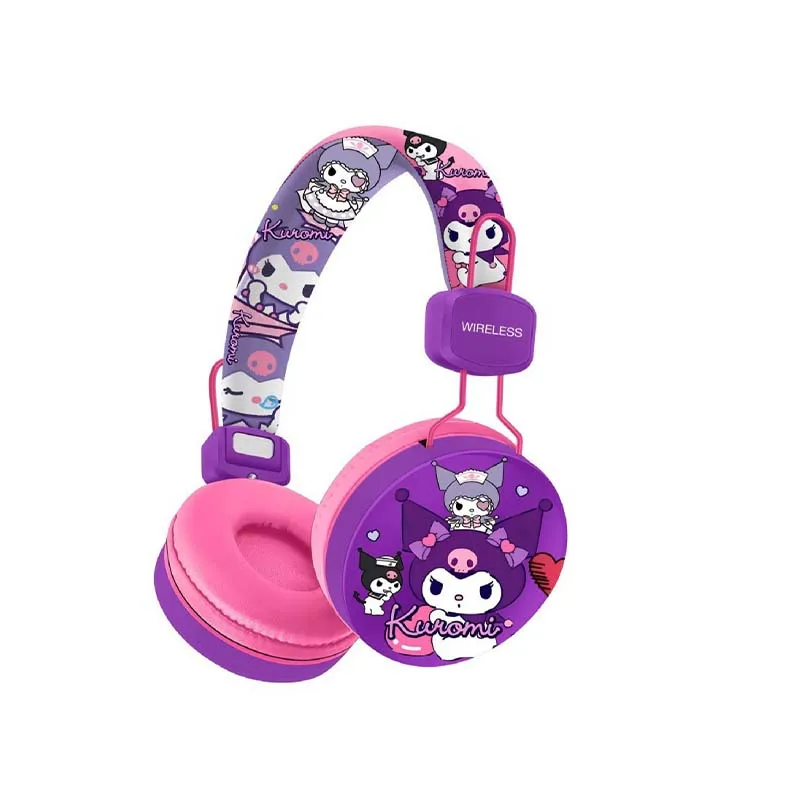 Fones de Ouvido Bluetooth Sem Fio Infantis , Estéreo de Alta Fidelidade com Microfone. MDUG (kuromi)