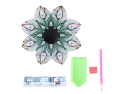 Kit de Pintura de Diamantes Diy com Disco Giratório para Decoração