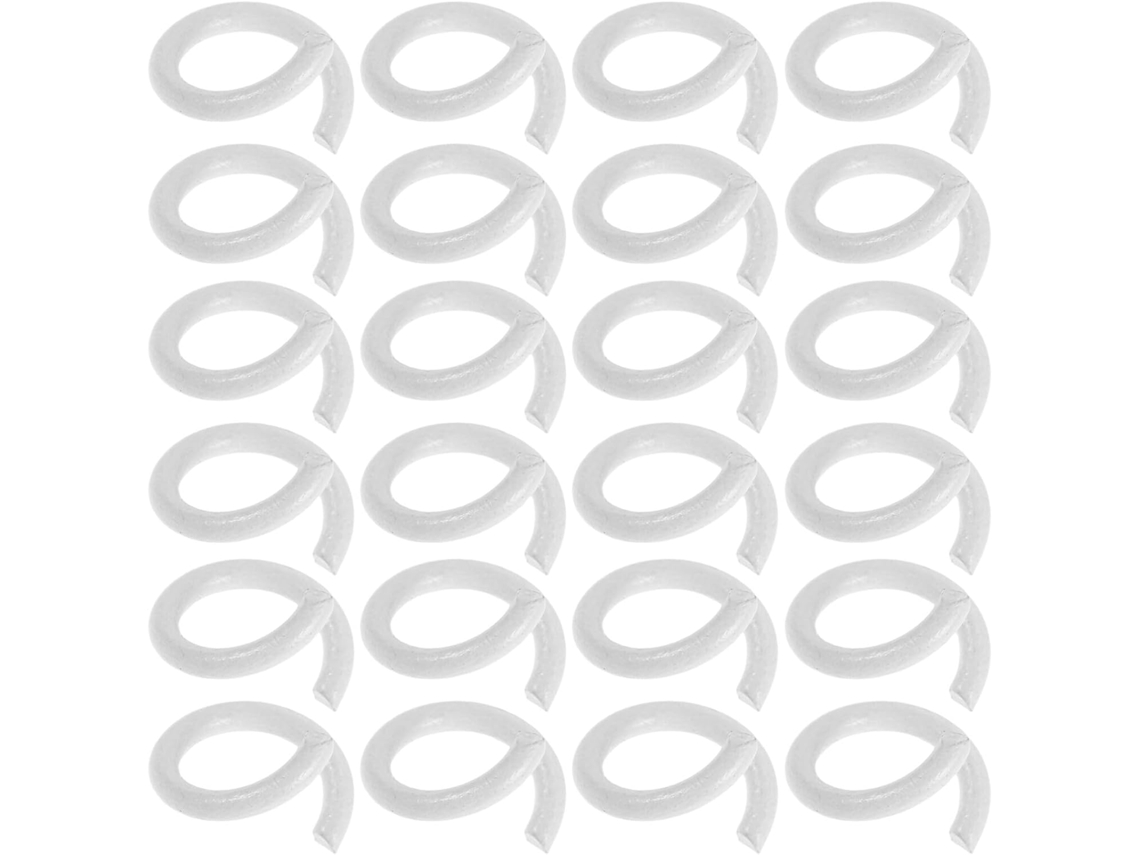 Magiclulu 200 Anéis De Metal Abertos Para Encadernação, Anéis Circulares De Ferro Branco 0, 2-polegadas, Pacote Com