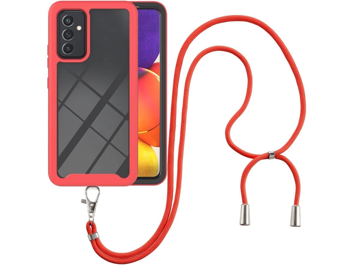 Capa com Cordão Colar Protetora Pescoço para Samsung Galaxy A82 5G HONGWE. Transparente