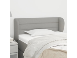 Vidaxl Cabeceira De Cama C/ Abas Tecido 103x23x78/88 Cm Cinzento-claro