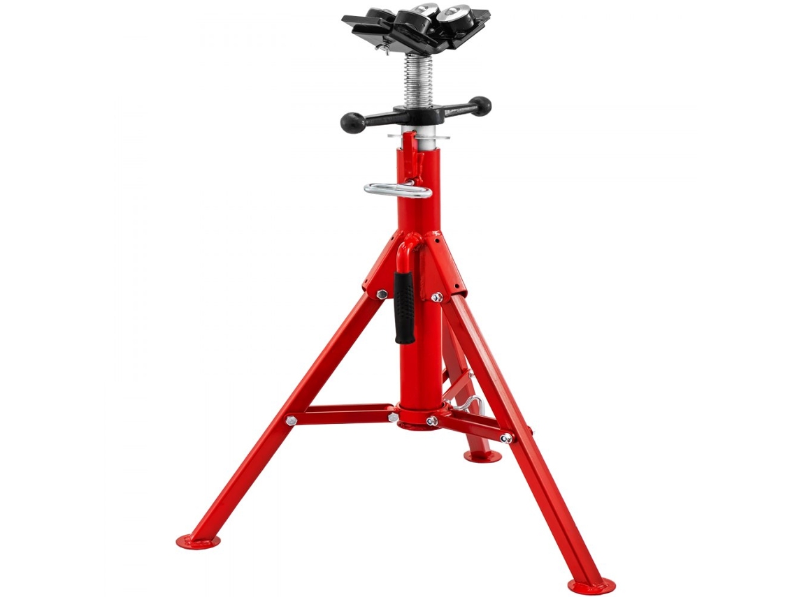 Suporte De Tubos Com Cabeça Em V, Altura Ajustável Até 131 Cm, Capacidade 680 Kg, Tekmaquinas