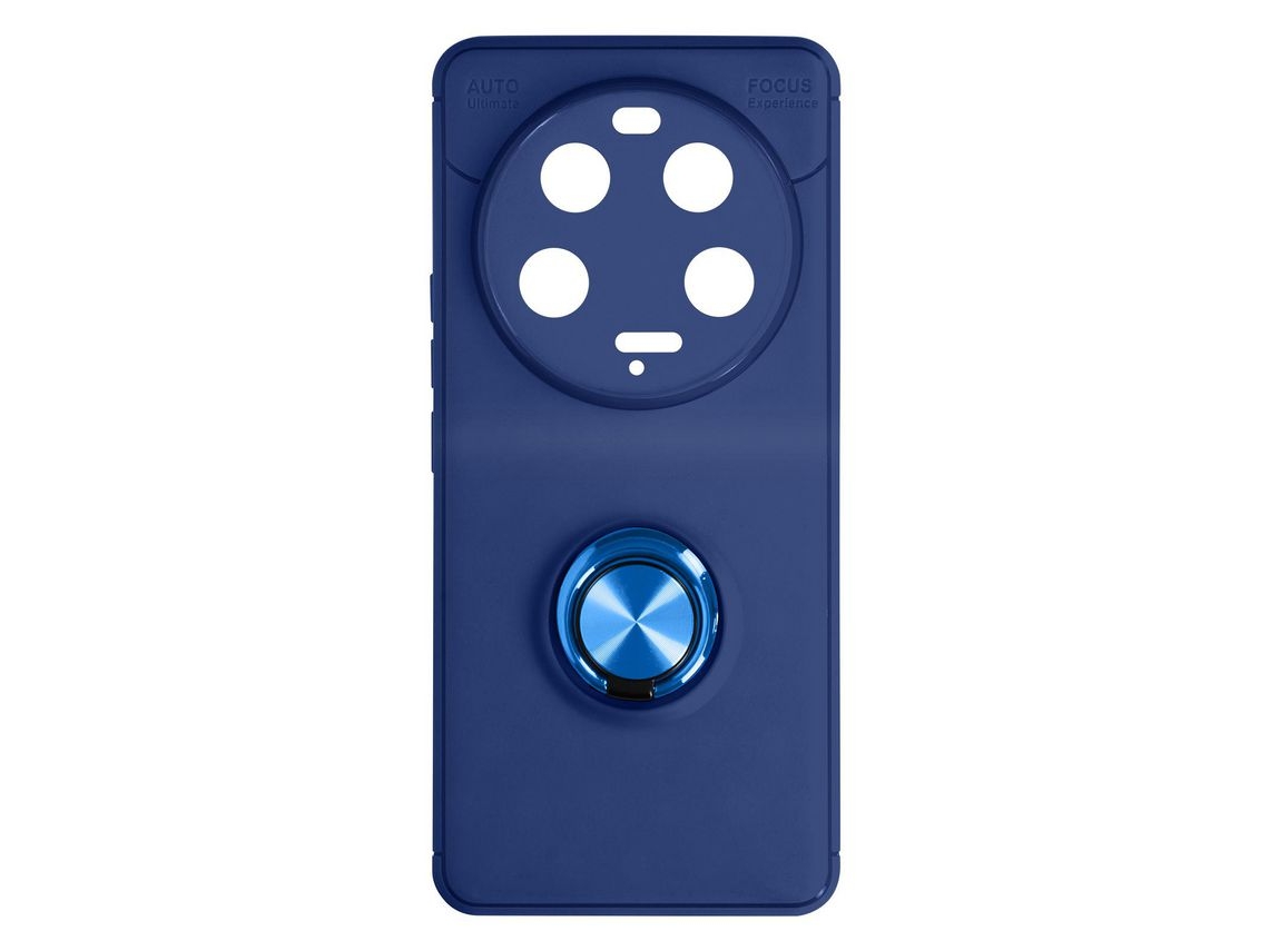 Capa Para Xiaomi 13 Ultra Silicone Anel Metálico Série Flexigrip Azul 