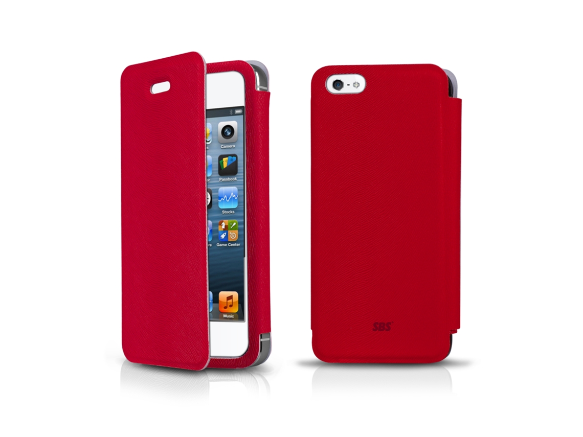 Book PU iPHONE 5 SBS Vermelho