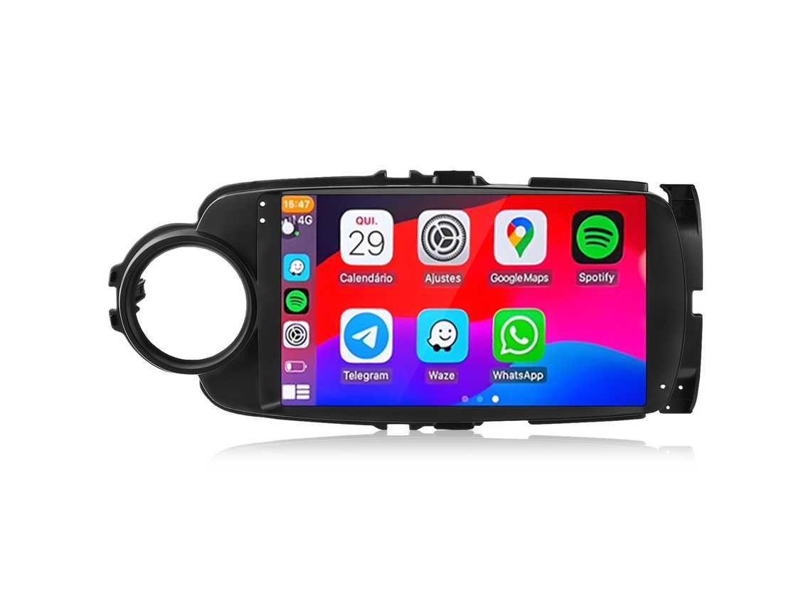 Para Toyota Yaris 2011 2018 Android 14 Rádio | 4 Core | 2gb 32gb | 9 Hd Ips | Carplay/android Auto Sem Fio | Dsp Áudio Junsun