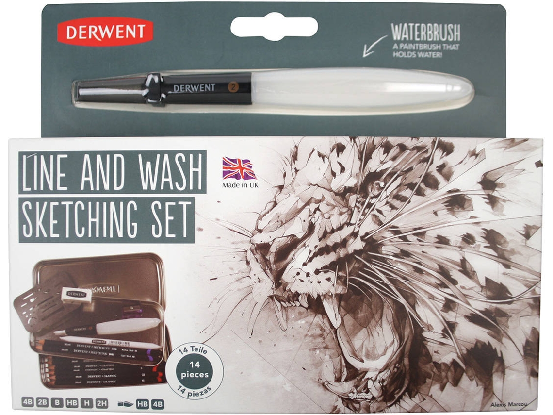 Estojo Metálico DERWENT com conjunto para Sketching