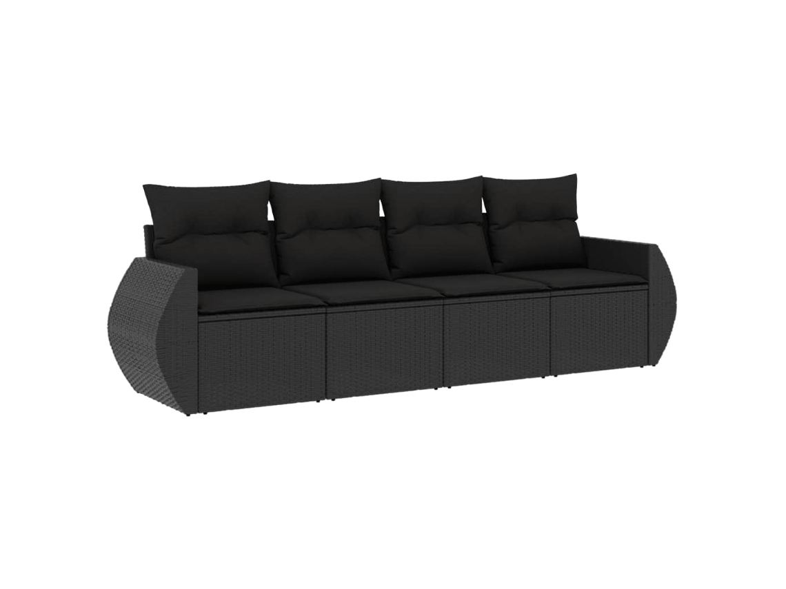 Garden Sofa Set, Garden Sofa Sets Vidaxl Preto Rattan / Vime (n/a)