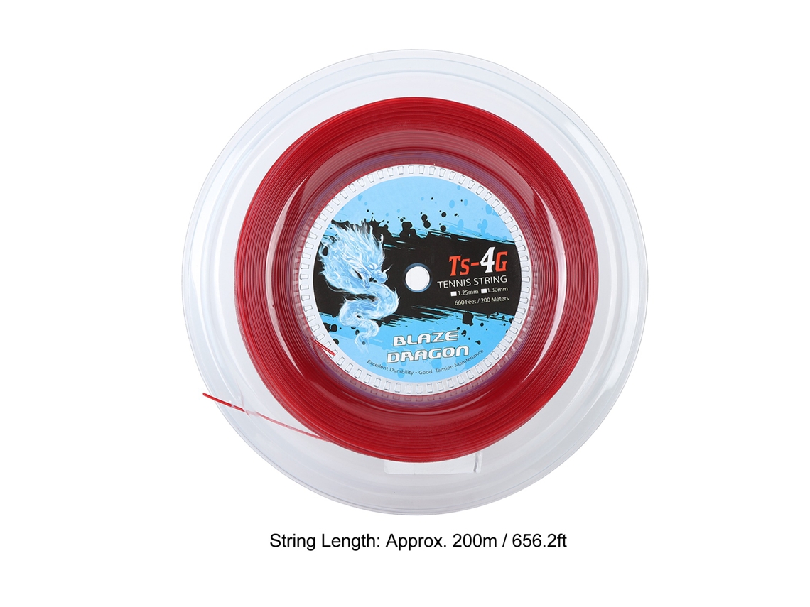 Omni-fio De Tênis De Poliéster Bobina 200m 1.25mm Vermelho Para Esporte Ginásio Exterior Ts 4g