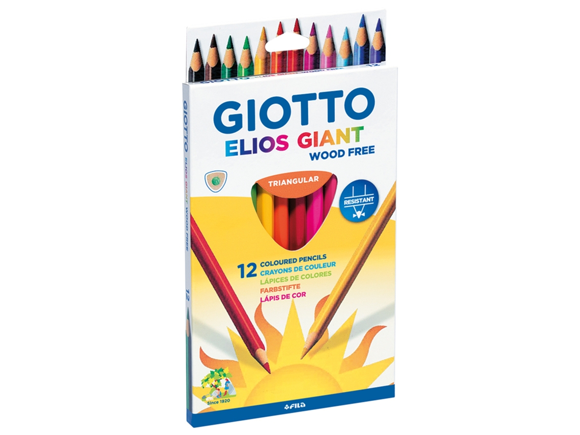 Lápis de Cor GIOTTO Elios Giant 12 Un