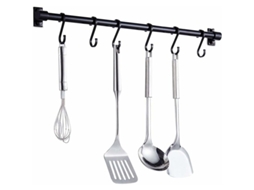 Barra de Utensílios para Cozinha com 6 Ganchos Removíveis 40Cm NEVEANCE