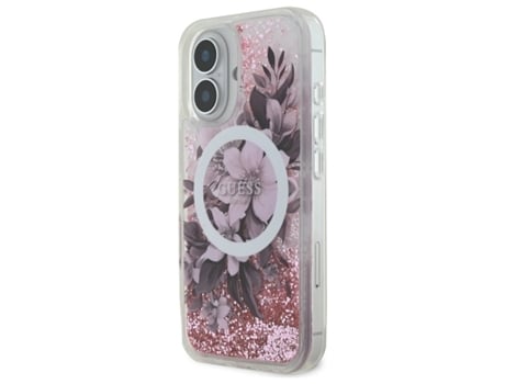 Capa para iPhone 16 GUESS Pele Sintética Rígida Rosa