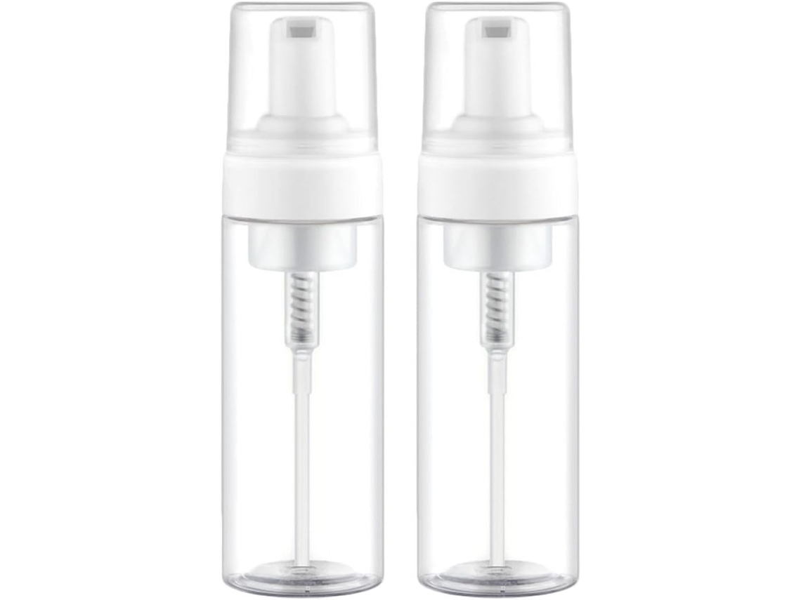 Conjunto De 2 Frascos Dispensadores Portáteis De Plástico Vazios De 150ml