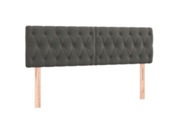 Conjunto de 2 Cabeceiras de Cama Veludo Cinzento Escuro MAISON EXCLUSIVE (72x7x78 cm)