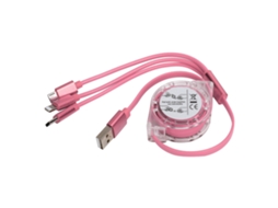Cabo de Carregamento Retrátil LAXISCREED Multiinterface Nylon
