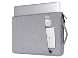 Capa Para Laptop De 13,3 Polegadas Em Lona Cinza.