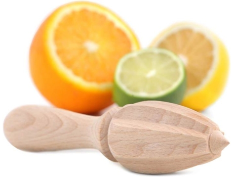 Espremedor de Citrinos CREATIVE HOME Espremedor Manual de Laranja Espremedor de Limão de Madeira 16 X 3 5 Cm