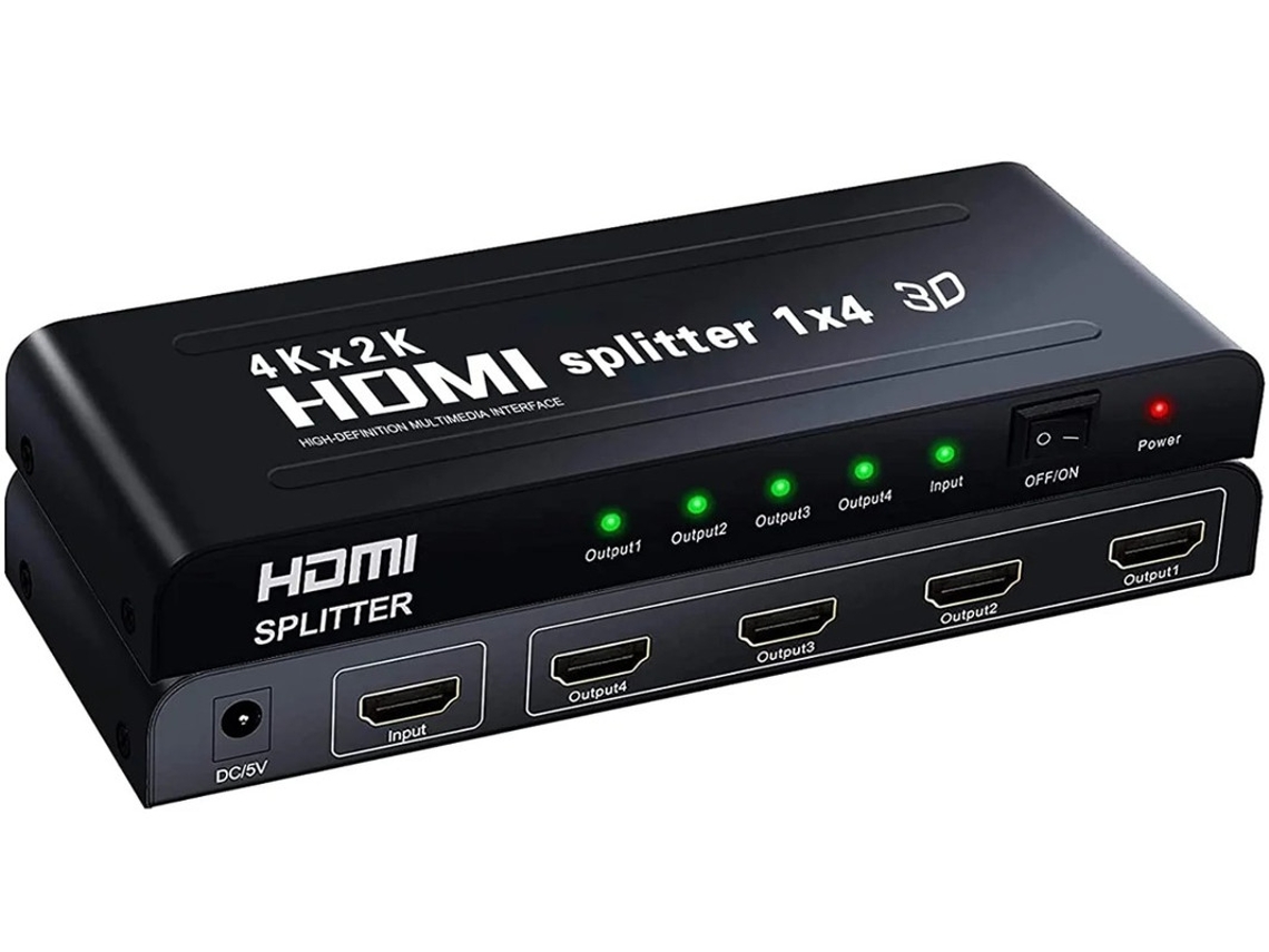 Yizhood Black HDMI Splitter 1x4